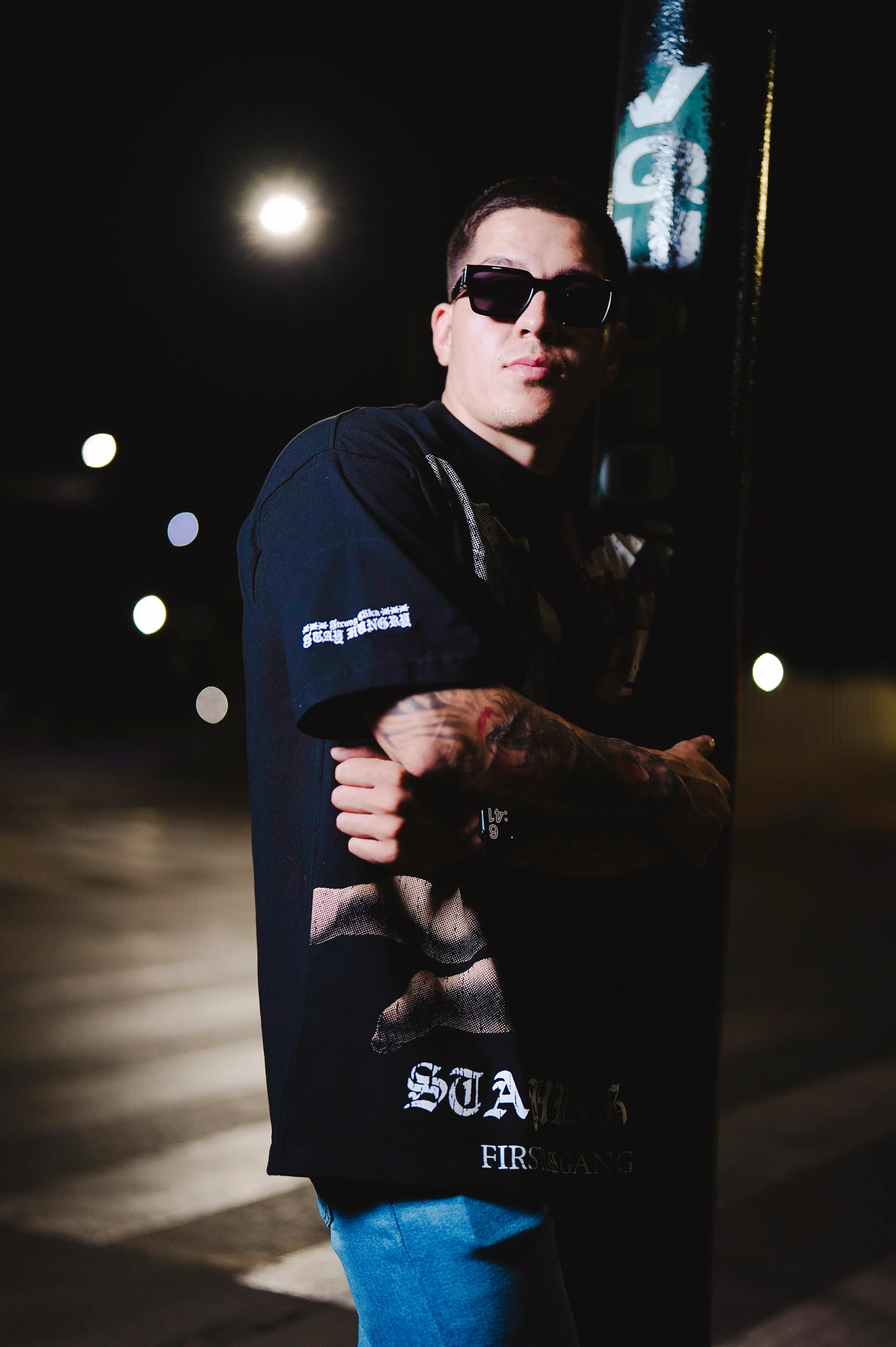 BARBELL CUPID - Premium Oversize Tee (HEAVYWEIGHT - Black) - Image 4